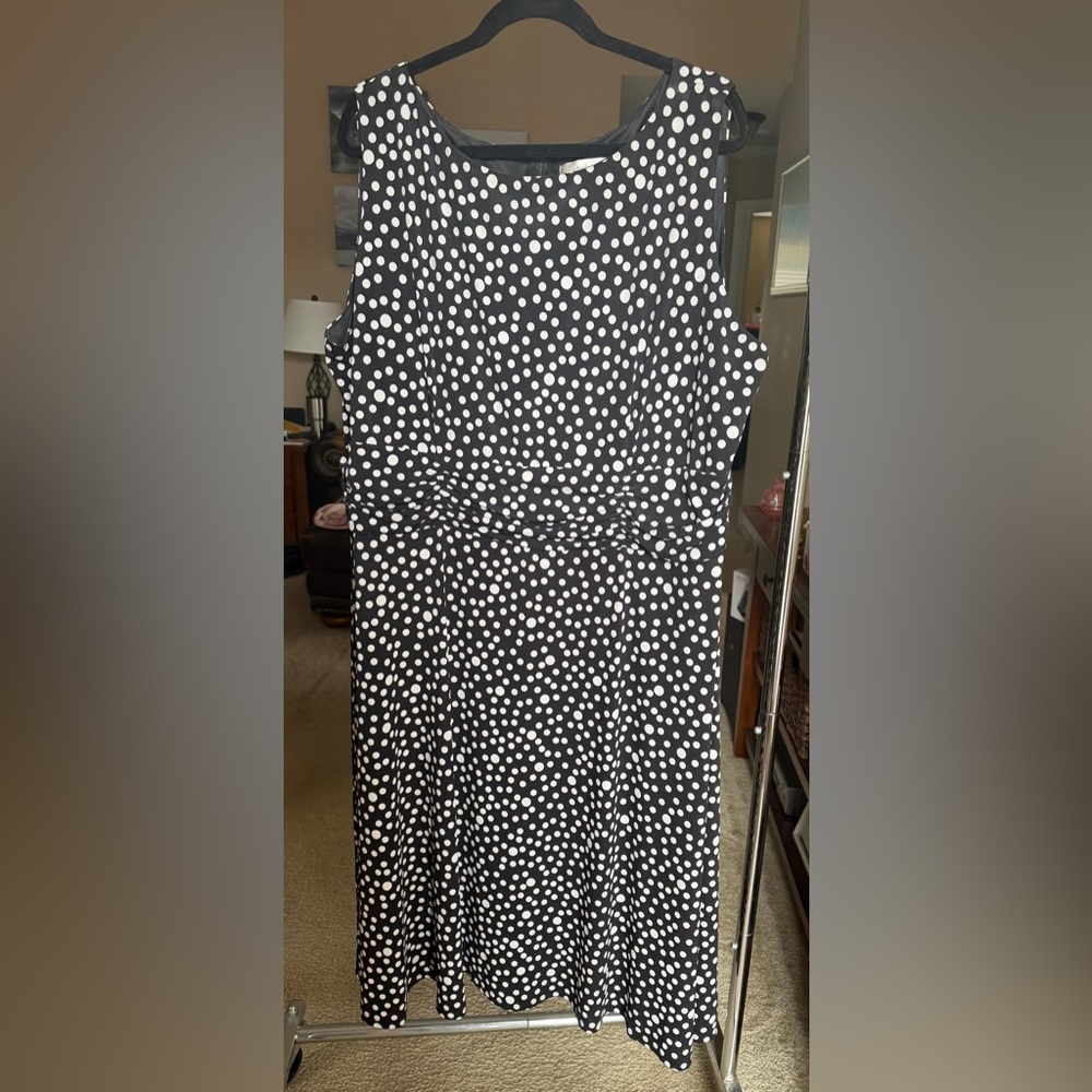 CJ Banks Polka Dot Sleeveless Dress